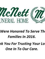 McNett Families Served In 2016